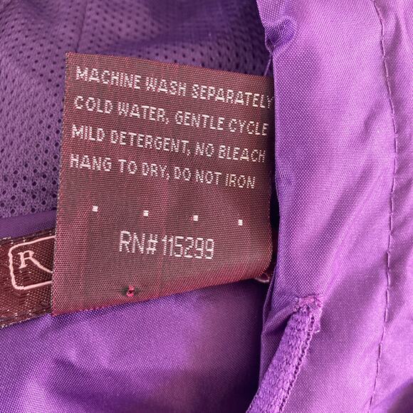 Vintage Newport Rhode Island Windbreaker Jacket Womens XL Purple Embroidered - Picture 8 of 10